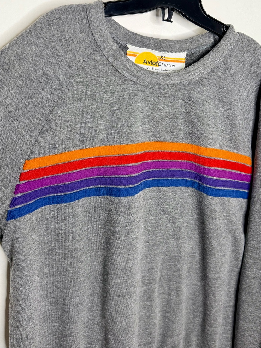 Aviator Nation ‘5 Stripe’ Relaxed Fit Crewneck Sweatshirt - Picture 5 of 10